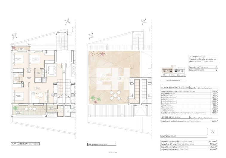 Obra Nueva - Bungalow en planta alta - Hondón de las Nieves - El Salero