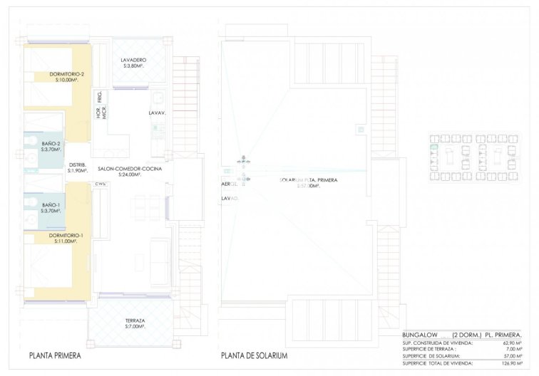 Obra Nueva - Bungalow en planta alta - Torrevieja - Los Balcones 