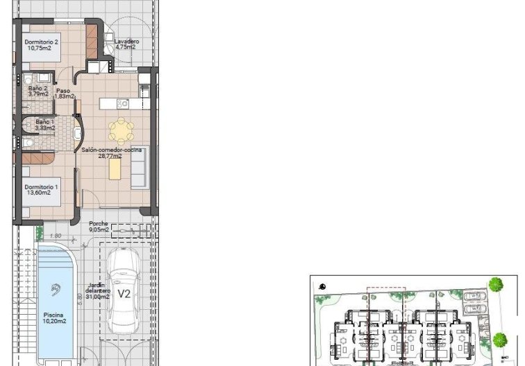 Obra Nueva - Bungalow - Pilar de la Horadada - pueblo