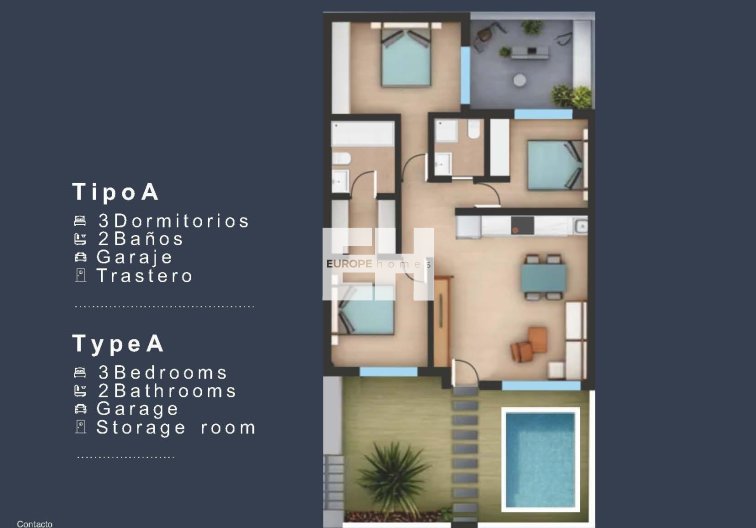 Obra Nueva - Bungalow en planta baja - San Pedro del Pinatar - Los Pinos