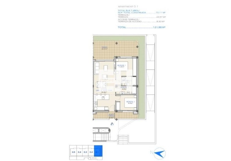 New Build - Ground floor apartment - Los Alcázares - Serena Golf