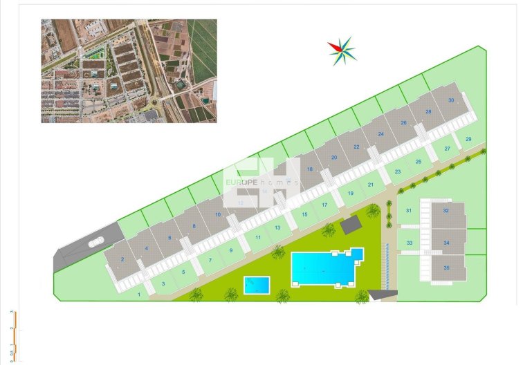 Nieuwbouw - Bungalow op de begane grond - Pilar de la Horadada - pueblo