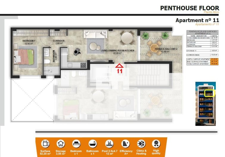 Construction Neuve - Penthouse - Torrevieja - Playa del Acequión