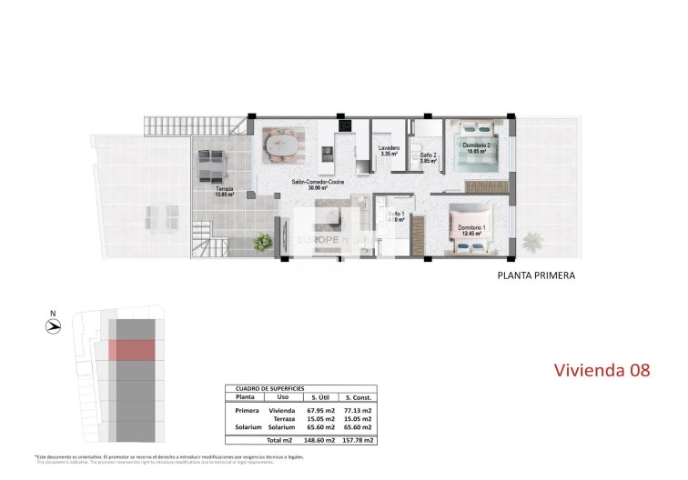 Obra Nueva - Bungalow en planta alta - Pilar de la Horadada - pueblo