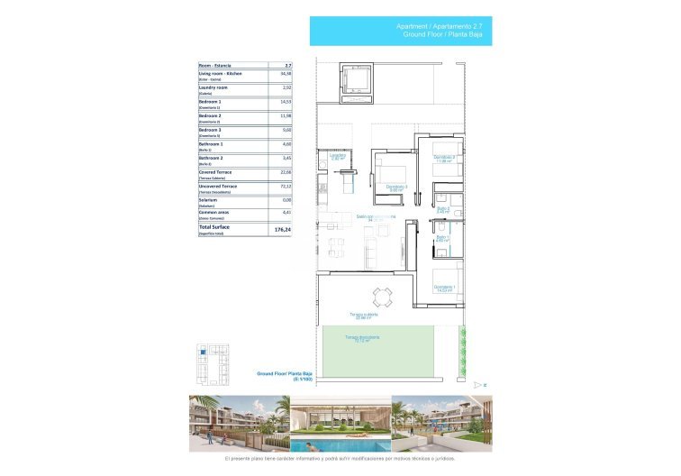 Obra Nueva - Ground floor apartment - Pilar de la Horadada - Playa de las Higuericas