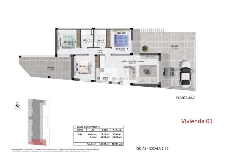 Nieuwbouw - Bungalow op de begane grond - Pilar de la Horadada - pueblo